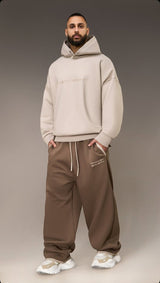 beige hoodie